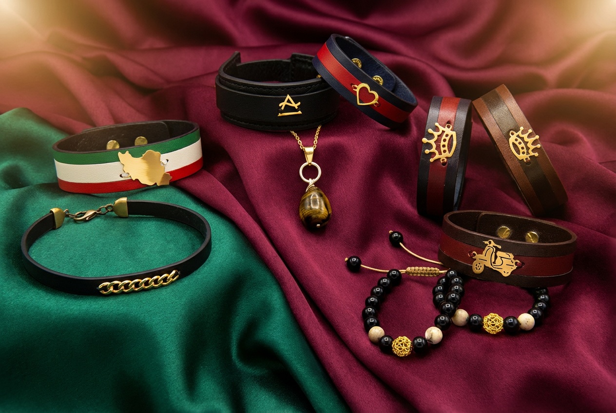 استایل خاص با جواهرات تلفیقی چرم و طلا