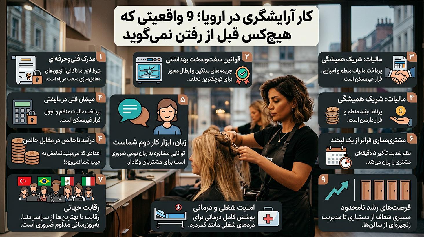 حقایق آرایشگری در اروپا