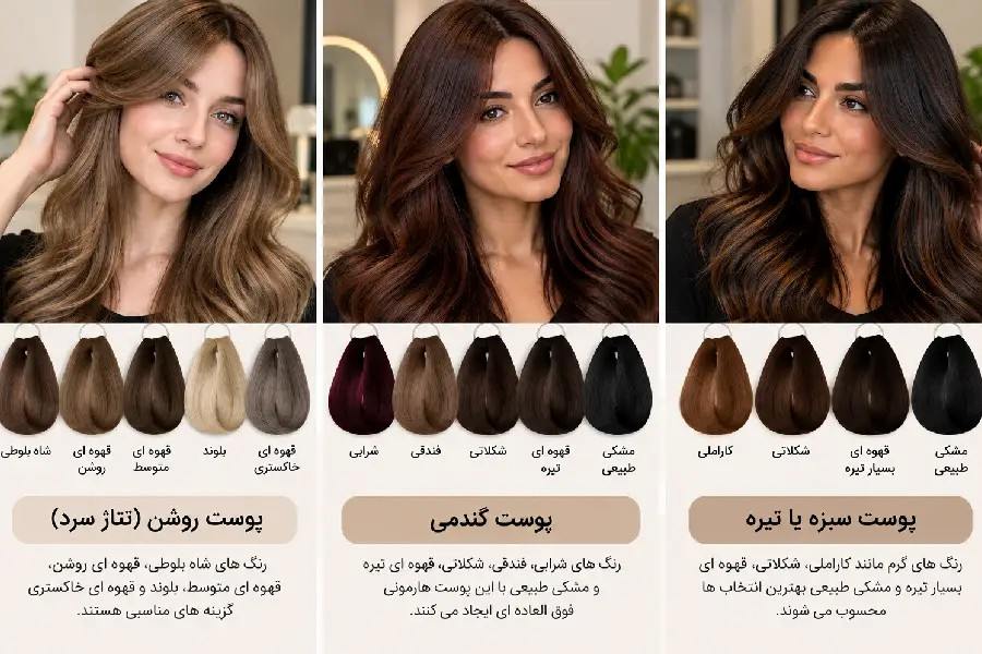 چگونه رنگ مناسب پروتز مو را انتخاب کنیم؟