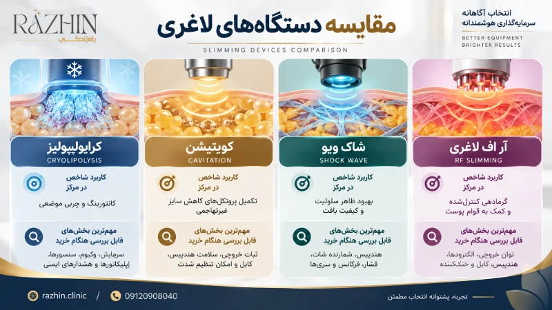 مقایسه دستگاه های لاغری